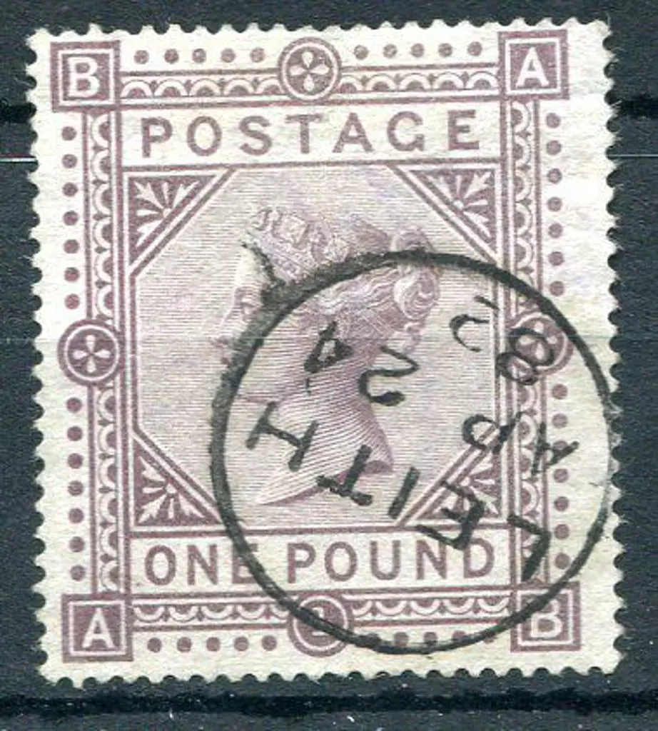 1878 £1 brown-lilac QV, Plate 1, Maltese Cross ... Image 1++