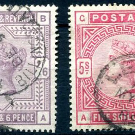 1883/84 2/6d lilac used (SG 178), 2/6d deep lilac ...