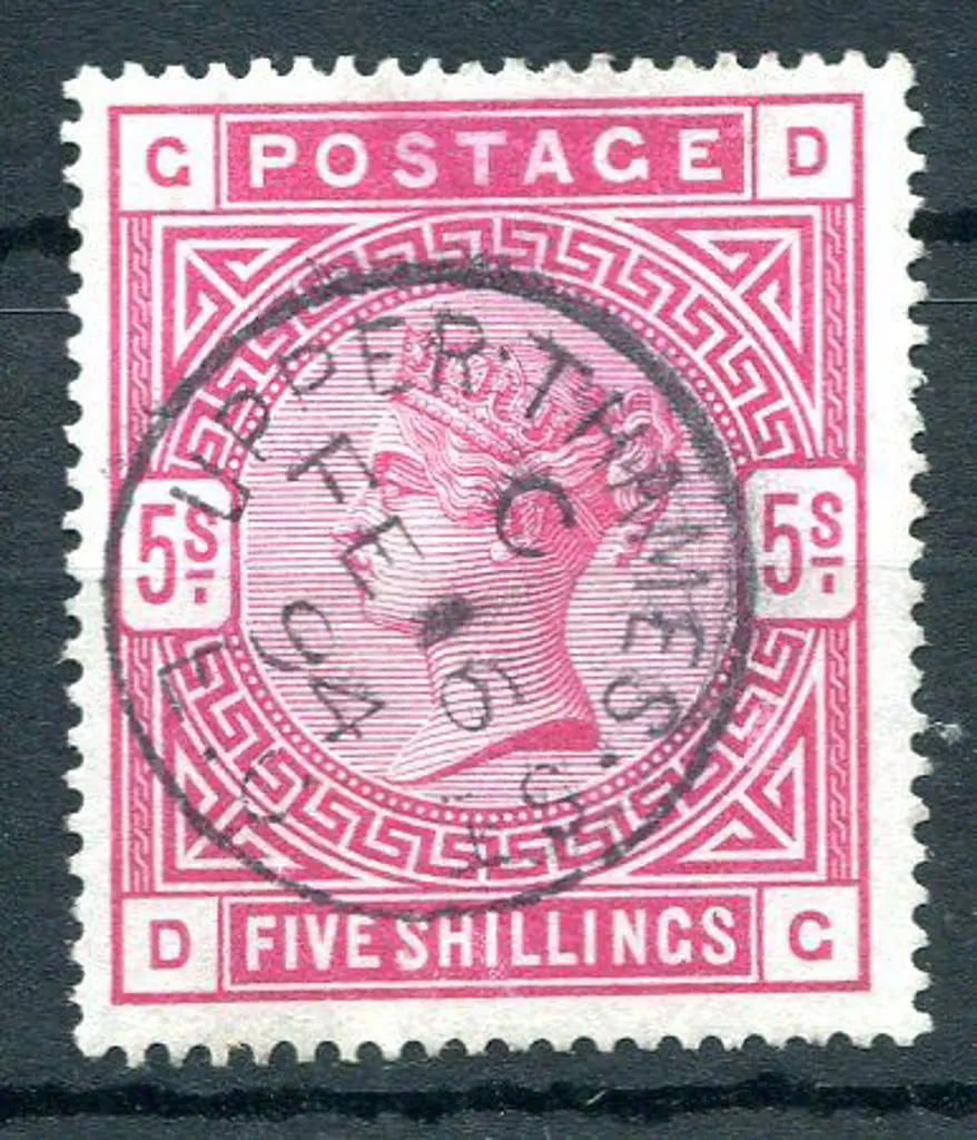 1883 5/- rose on white paper. Superb used with ... Image 1++