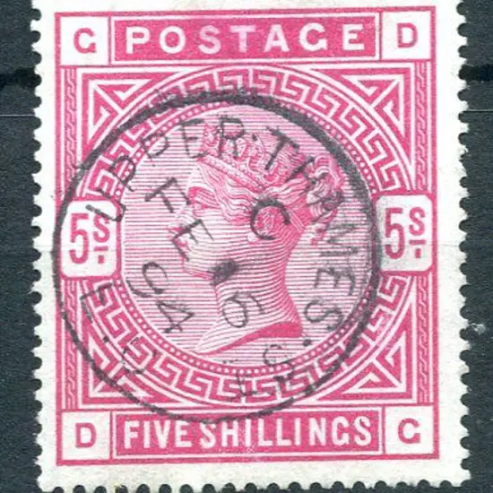 1883 5/- rose on white paper. Superb used with ...