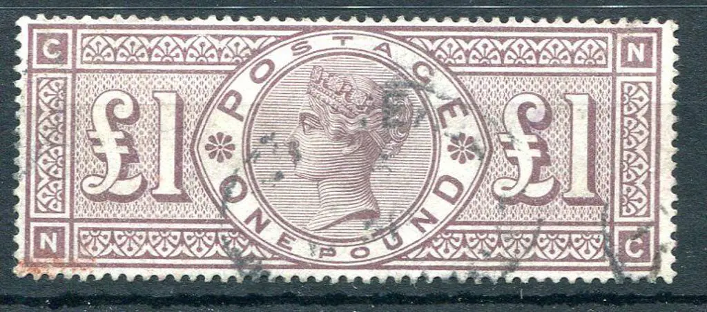 1888 £1 brown-lilac, wmk Three Orbs. Lightly used ... Image 1++