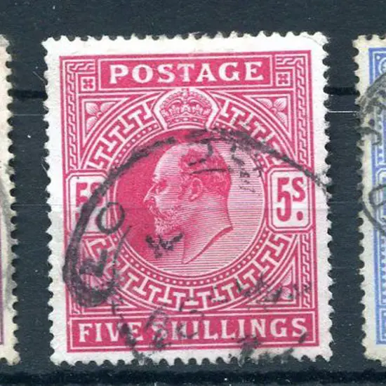1902 2/6d dull purple used with a couple of ...