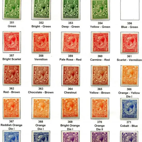 1912/24 KGV royal cypher defins to 1/- incl ...
