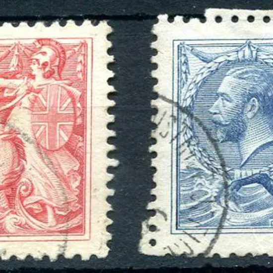 1919 5/- rose Bradbury Wilkinson Seahorse (SG 416, ...