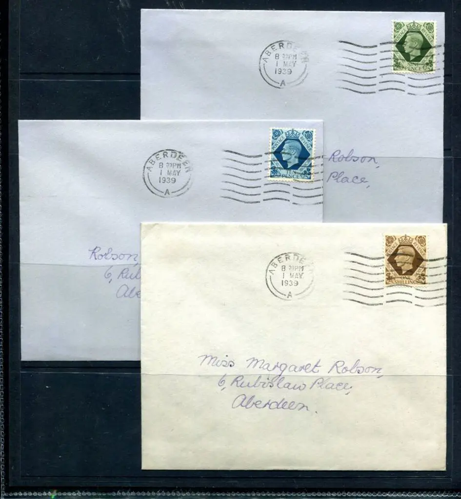 1939 (1st May) 9d deep olive-green, 10d ... Image 1++