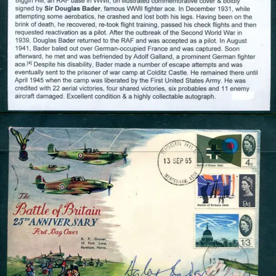 1965 (13th Sept) Battle of Britain illust FDC pmkd ...