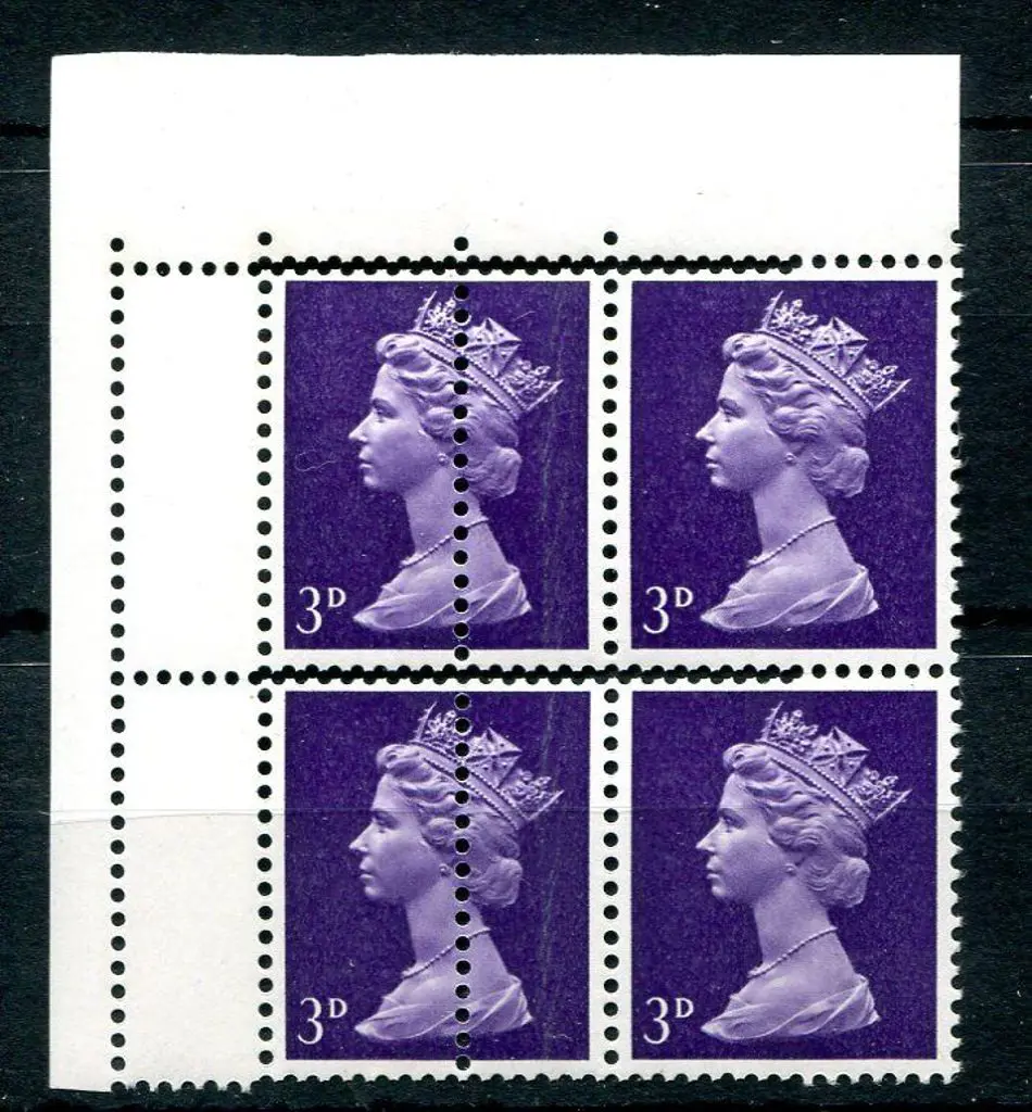 1967 3d violet Machin top left corner marginal ... Image 1++