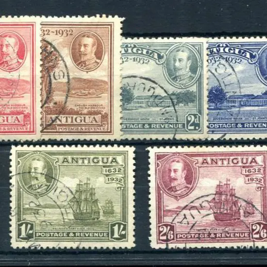 Antigua 1932 Tercentenary set to 5/-. Fine used. ...