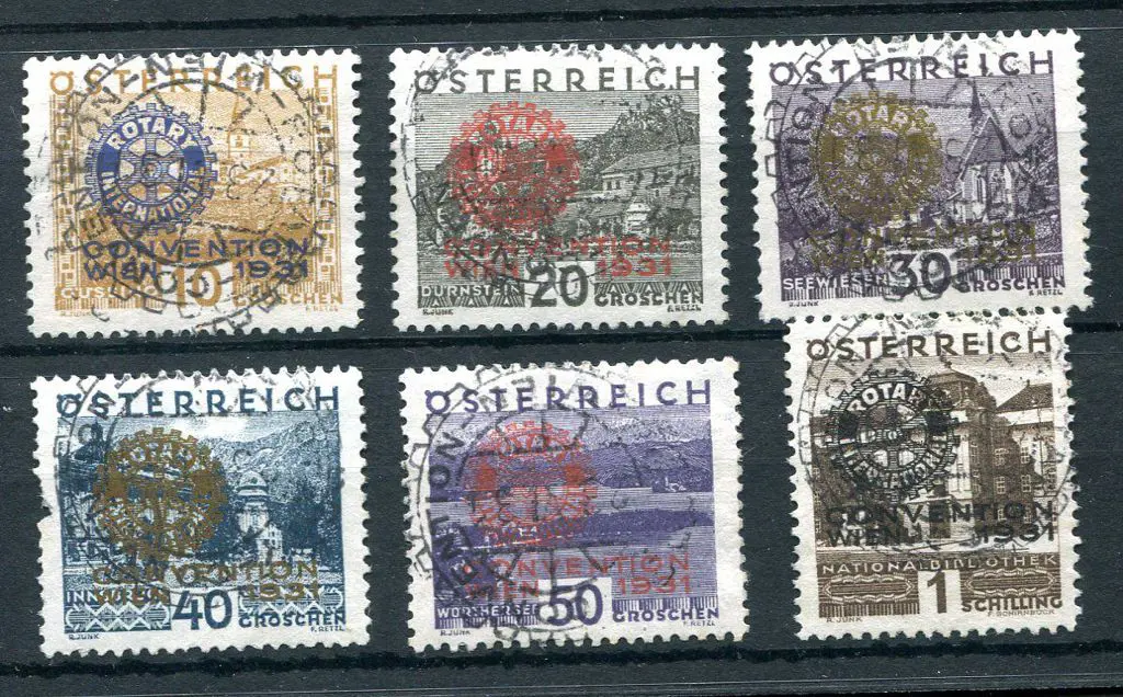 Austria 1931 Rotarian Congress set of 6 with ... Image 1++