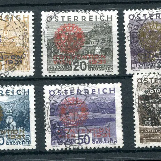 Austria 1931 Rotarian Congress set of 6 with ...