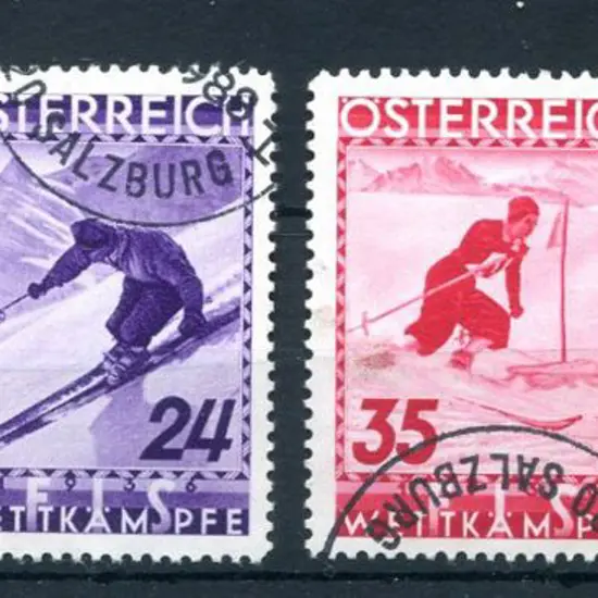 Austria 1936 Ski Championships set of 4. Fine used ...
