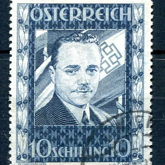 Austria 1936 10s Dolfuss. Fine used. Rarely seen ...