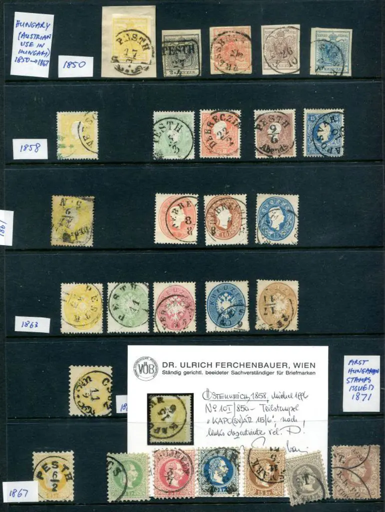 Austria (used in Hungary)1850-1867 Fine used ... Image 1++