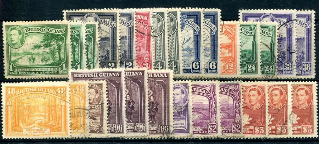 British Guiana 1938/52 KGVI Defins complete incl ... Image 1++