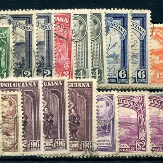 British Guiana 1938/52 KGVI Defins complete incl ...