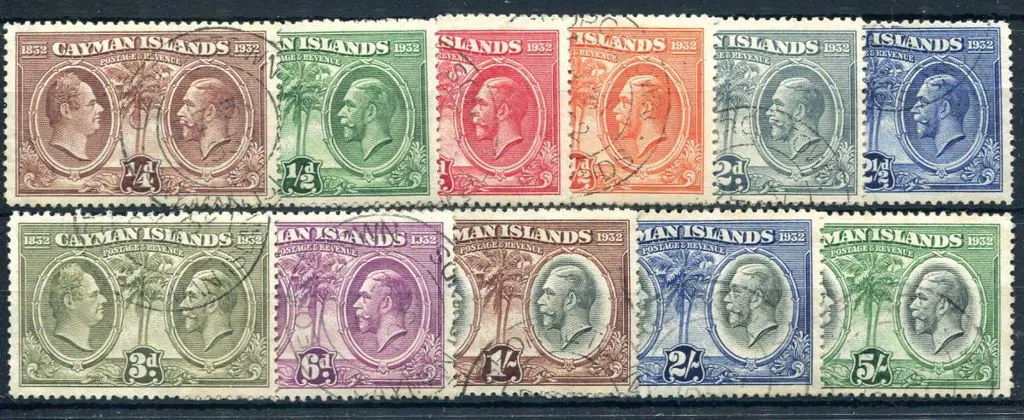 Cayman Islands 1932 Justices & Vestry set to 5/-. ... Image 1++