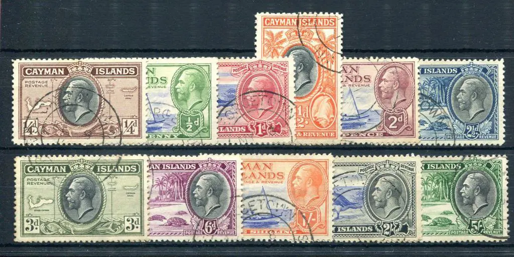 Cayman Islands 1935 KGV Pictorials to 5/-. Fine ... Image 1++