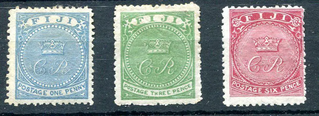 Fiji 1903 ½d to £1 KEVII, crown CA wmk defins MLH. ... Image 1++