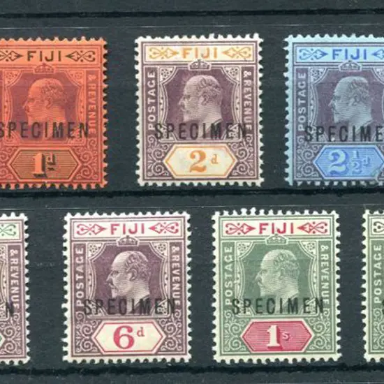 Fiji 1903 ½d to £1 KEVII, crown CA wmk ovptd ...