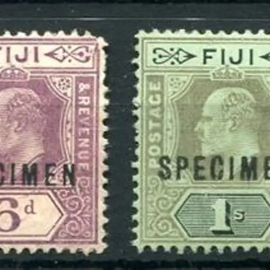 Fiji 1906/12 1d to £1 KEVII MCA wmk set of 6 ovptd ...