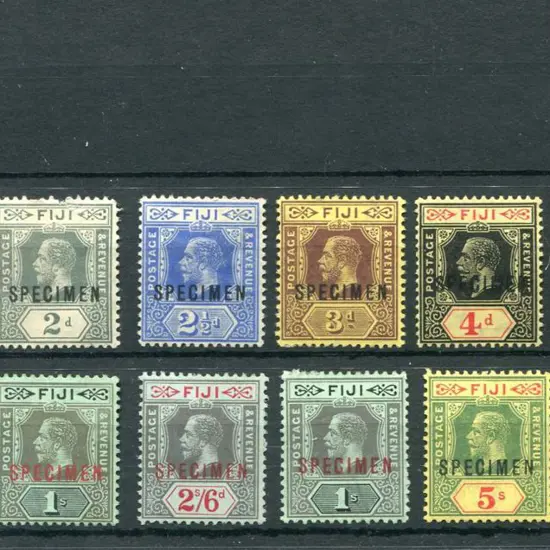 Fiji 1912/23 1d to 5/- (excl 5d) ovptd "SPECIMEN". ...