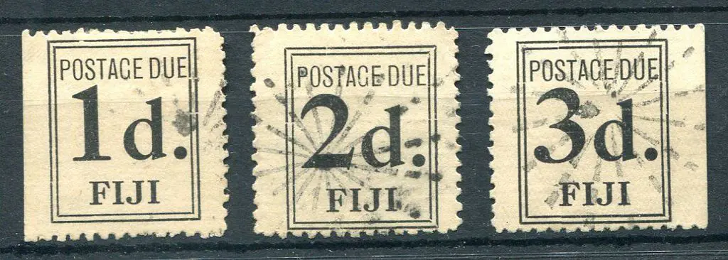 Fiji 1917 1d, 2d & 3d Postage Dues. Fine used with ... Image 1++