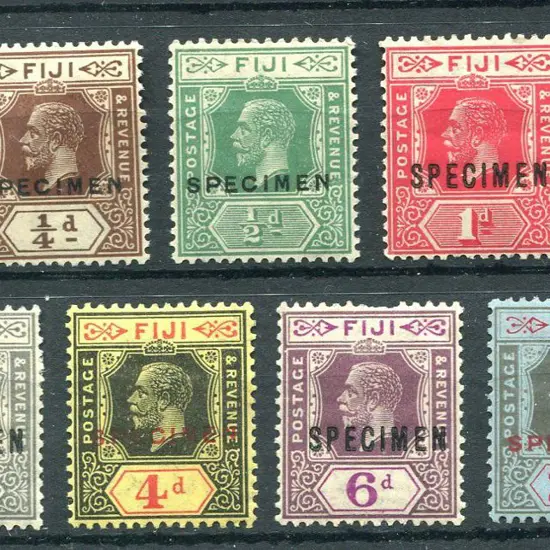 Fiji 1922/27 ¼d to 6d script wmk plus 2/6d all ...