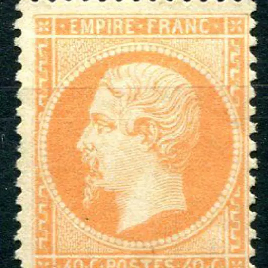 France 1862 40c orange Napoleon, perf. 14x13½ . ...