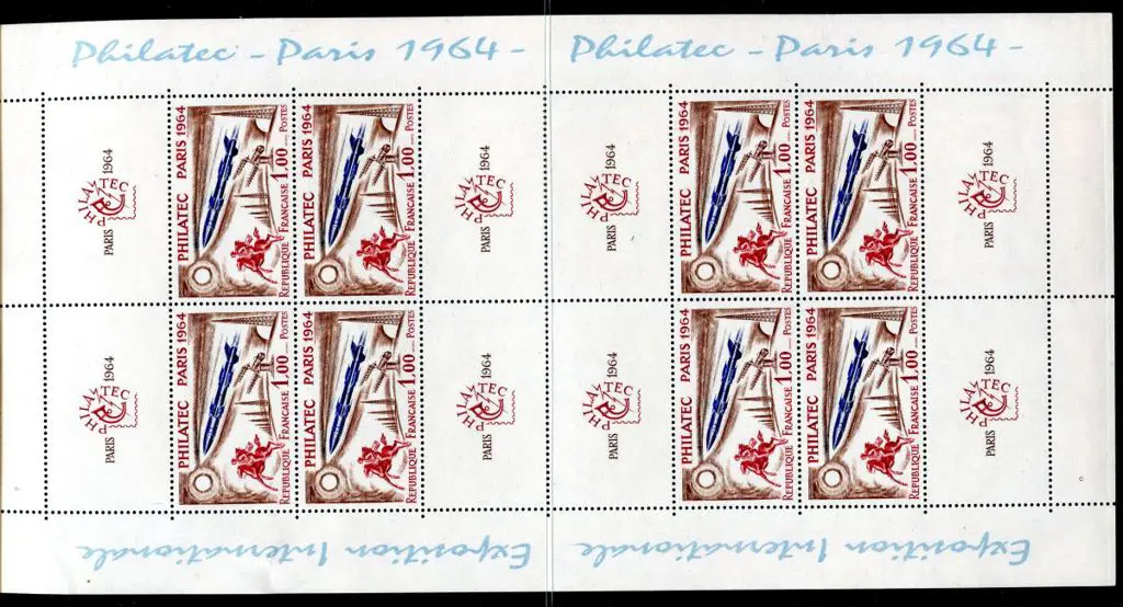 France 1964 "PHILATELIC" Stamp Exhibition M/S. ... Image 1++