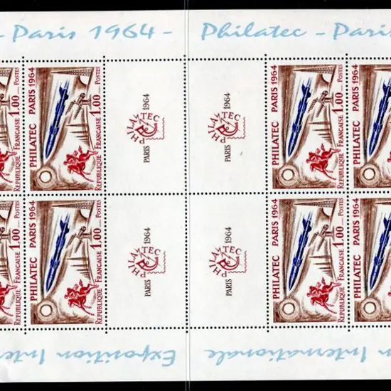France 1964 "PHILATELIC" Stamp Exhibition M/S. ...