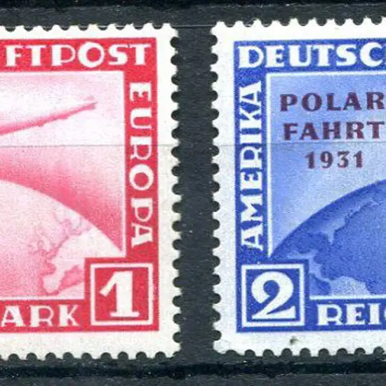 Germany 1931 1m & 2m Polar Flight pair. MLH. SG ...