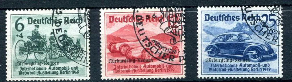 Germany 1939 "Nürburgring Rennen " ovpts set of 3. ... Image 1++