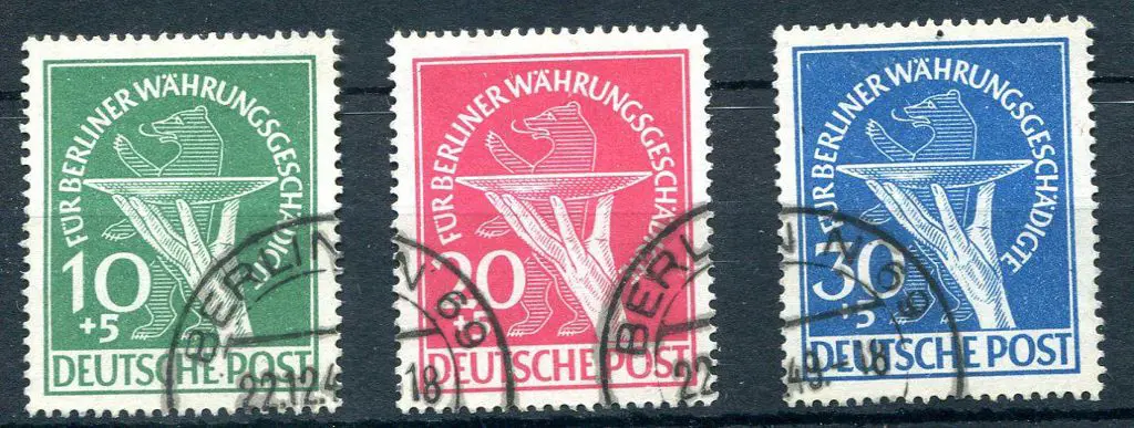 Germany Berlin 1949 Relief Fund set of 3. Fine ... Image 1++