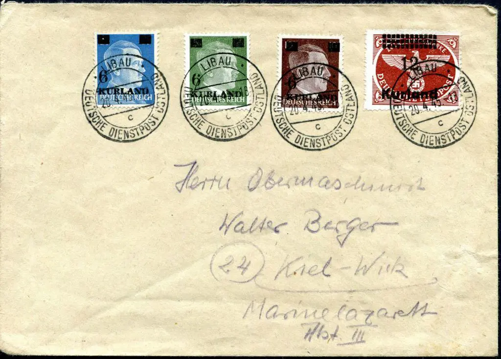 Germany-Third Reich 1945 (20th Apr) Libau to Kiel ... Image 1++