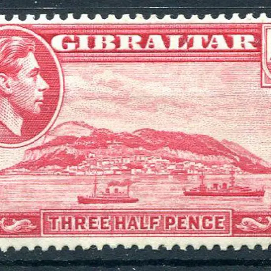 Gibraltar 1938/51 1½d carmine KGVI, perf. 13½. MLH ...