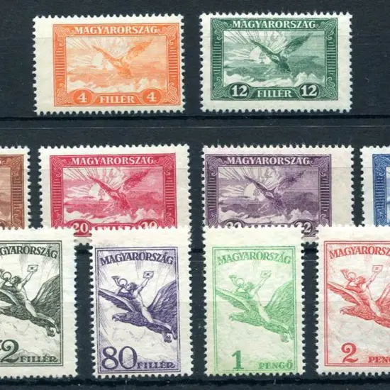 Hungary 1927 4f to 5p Airmails. Fine MUH. SG ...