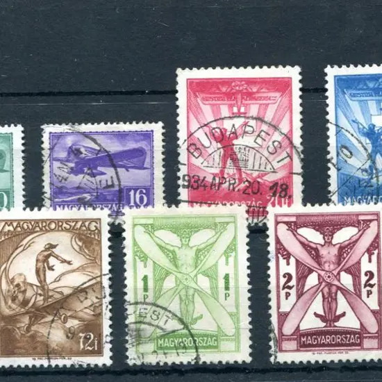 Hungary 1933 Airmails set of 9. Fine used. SG ...