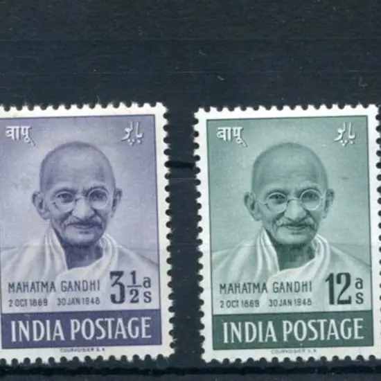 India 1948 Independence - Ghandi set of 4. Fresh ...