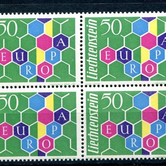 Liechtenstein 1960 50r Europa MUH block of 4. ...