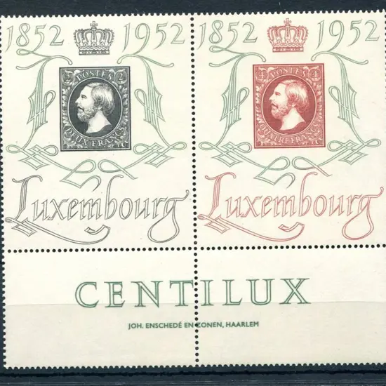 Luxembourg 1952 2F & 4F "CENTILUX" Exhibition Air ...