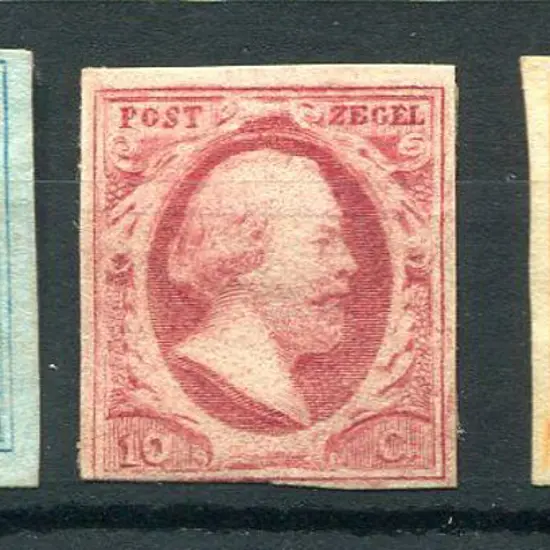 Netherlands 1852 5¢, 10¢ & 15¢ imperf defins ...