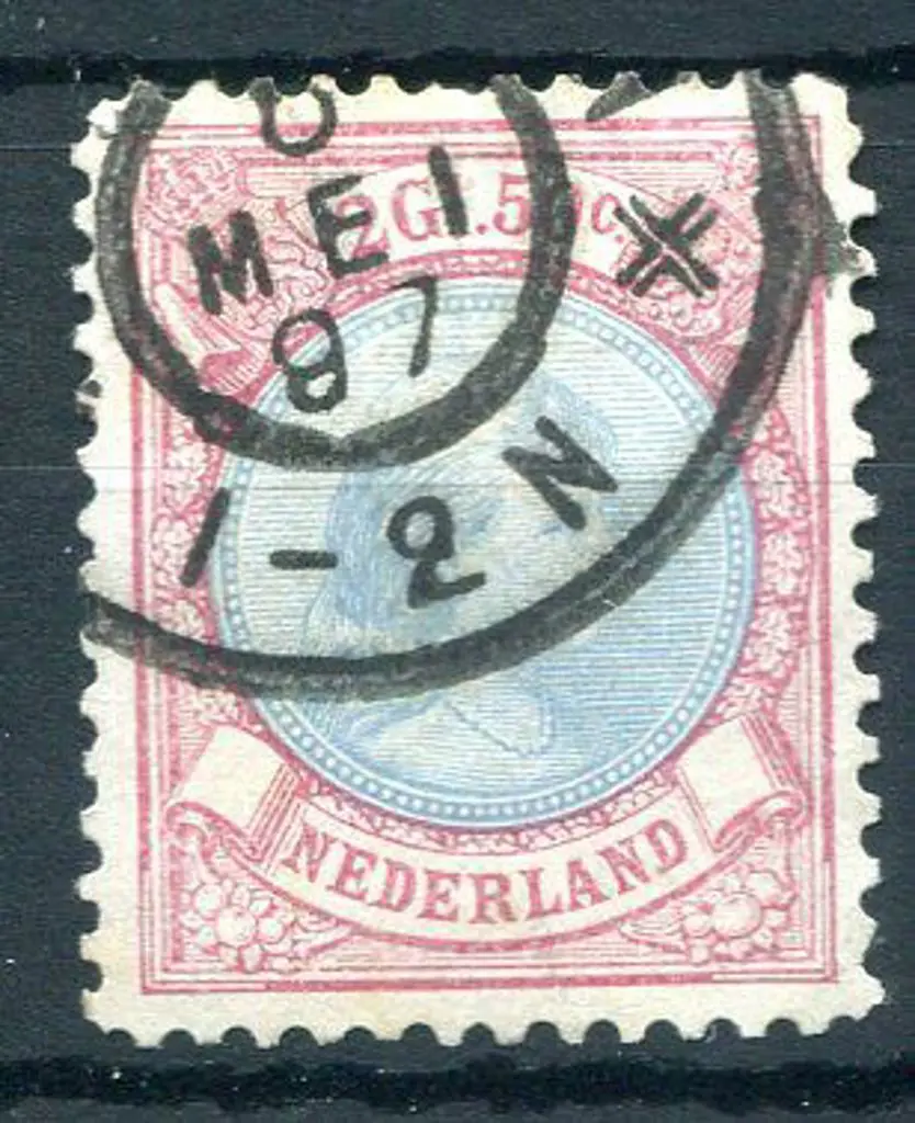 Netherlands 1893 2r50 ultramarine & rosine, perf. ... Image 1++