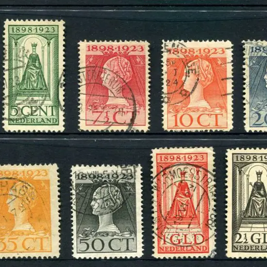 Netherlands 1923 Jubilee set of 11 to 5g. F/U ...