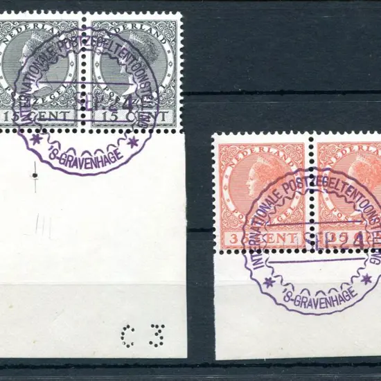 Netherlands 1924 15¢ & 35¢ Int Stamp Expo in ...