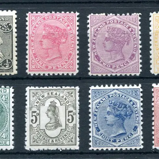 New Zealand 1882/1900 QV Second Sideface set to ...