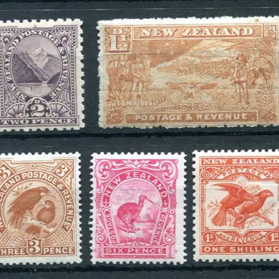 New Zealand 1900 Pictorials with 1d & 2d perf. 11, ...