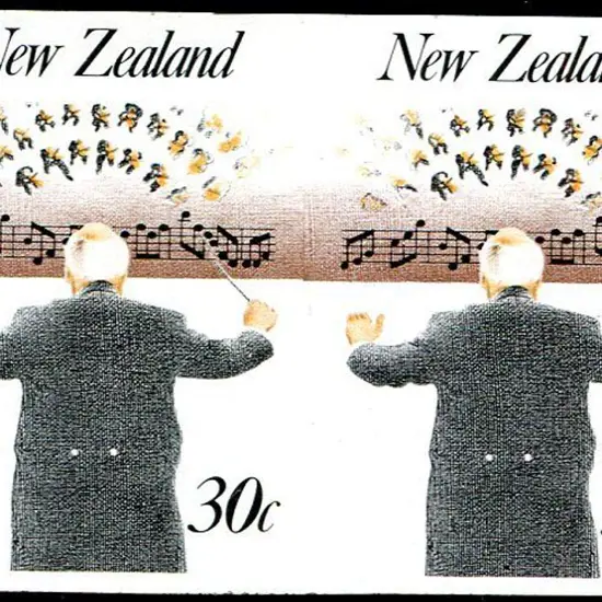 New Zealand 1986 30c Music imperforate horizontal ...