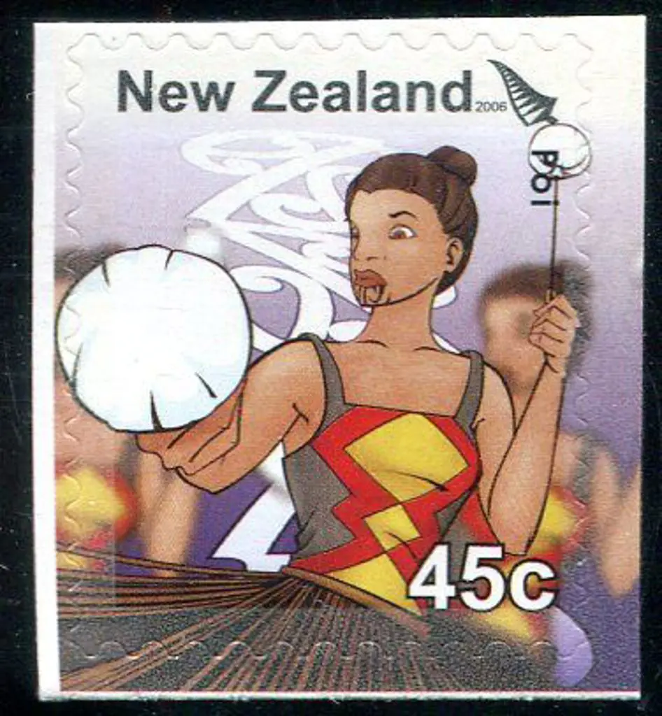 New Zealand 2006 45c "Maori Performing Arts" self ... Image 1++