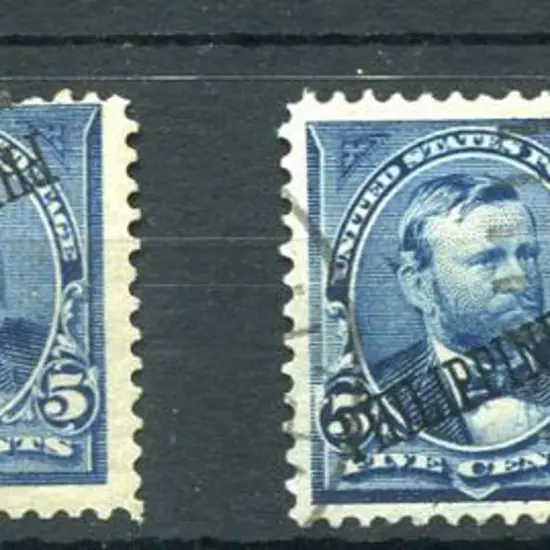 Philippines 1899 US 5¢ blue with Philippines ovpt ...