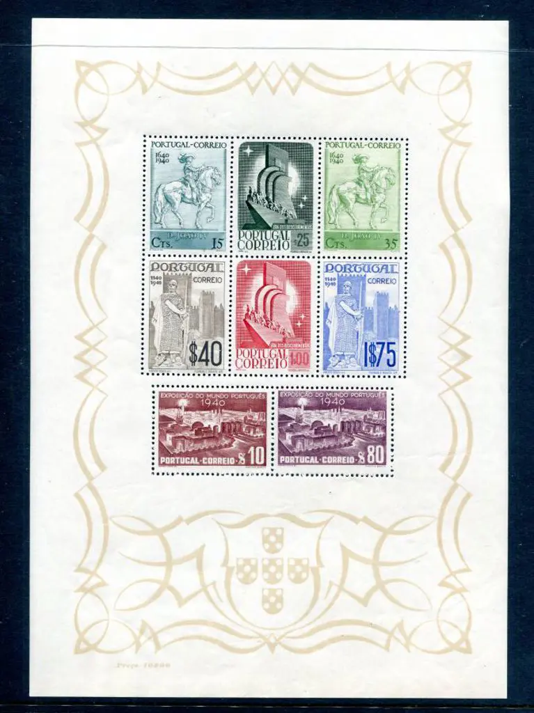 Portugal 1940 Centenaries M/S. MUH with minor dent ... Image 1++